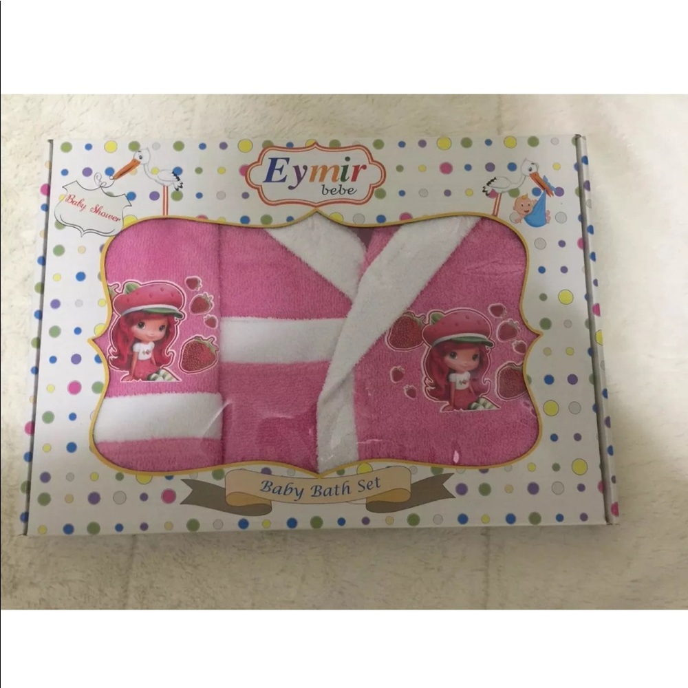 Bath  Set  Hooded Bath Robe W/ Cartoon Character